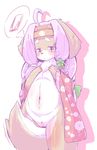  artist_request breasts character_request copyright_request dog furry long_hair nipples purple_eyes purple_hair 