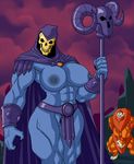  2016 areola beastman big_breasts breasts clothed clothing crossgender erect_nipples female lordstevie male muscular muscular_female nipples pubes pussy skeletor skimpy undead 