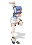  1girl bdsm blue_eyes blue_hair bondage breasts cleavage fairy_tail juvia_loxar long_hair sketchlanza solo 