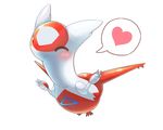  &lt;3 3_fingers ambiguous_gender eruku feral latias legendary_pok&eacute;mon looking_at_viewer nintendo one_eye_closed pok&eacute;mon simple_background smile solo video_games white_background wink 