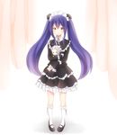  absurdres blue_hair brown_eyes chage_00 fairy_tail gothic_lolita hairband highres lolita_fashion lolita_hairband long_hair mary_janes shoes socks solo twintails wendy_marvell white_legwear 