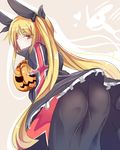  arc_system_works artist_request ass blazblue blonde_hair colored_eyelashes dress expressionless eyelashes from_behind gothic_lolita hair_ribbon jack-o-lantern leaning leaning_forward lolita_fashion long_hair looking_at_viewer looking_back monaka_(kaichuu_shiruko) rachel_alucard red_eyes ribbon shiny shiny_hair skirt solo twintails vampire very_long_hair 
