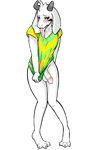  asriel_dreemurr balls boss_monster bottomless clothed clothing erection humanoid_penis male penis shibarisoup solo undertale video_games 