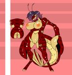  4_arms arthropod big_breasts breasts crustacean demonnyuu female hair lobster marine multi_arm multi_limb nude pussy solo tagme 