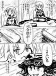  braid carpaccio commentary_request forest girls_und_panzer goggles goggles_on_head greyscale grin ground_vehicle hair_between_eyes kuromorimine_military_uniform microphone military military_uniform military_vehicle monochrome motor_vehicle nature nishizumi_miho pepperoni_(girls_und_panzer) school_uniform short_hair smile surprised tank tank_truck tank_turret to-siro translation_request uniform 
