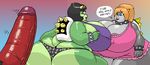  anthro areola big_breasts big_butt breasts butt clothing erection female huge_breasts huge_butt koopa male mario_bros nintendo overweight panties penis scalie side_boob underwear vdisco video_games 