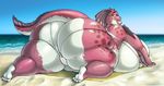  anthro beach big_breasts big_butt breasts butt female fish huge_breasts huge_butt marine overweight piranha pussy seaside side_boob solo thick_thighs vdisco wide_hips 