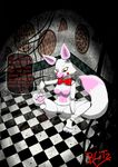  2016 animatronic anthro blitzthefox88_(artist) canine claws english_text fangs female five_nights_at_freddy&#039;s five_nights_at_freddy&#039;s_2 fox machine mammal mangle_(fnaf) pussy robot text video_games yellow_eyes 