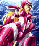  arai_nobu armor blonde_hair green_eyes hand_on_hip lips long_hair looking_at_viewer mermaid_thetis saint_seiya smile solo very_long_hair 