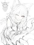  :o animal_ears armlet bangs blush braid breasts claw_(weapon) cocoon collar collarbone cowboy_shot erune eyebrows eyebrows_visible_through_hair flipped_hair granblue_fantasy hair_between_eyes limited_palette long_hair looking_at_viewer looking_up medium_breasts midriff miniskirt monochrome open_mouth outstretched_arm sen_(granblue_fantasy) single_braid sketch skirt solo_focus spot_color tugmix vee_(granblue_fantasy) weapon 