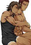  abs bara body_hair bulge male_focus muscle pecs tagme tiger_&amp;_bunny underwear yaoi 