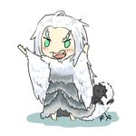  1girl artist_request blush chibi dark_souls from_software green_eyes priscilla_the_crossbreed souls_(from_software) white_hair 