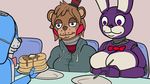  animatronic anthro bonnie_(fnaf) crisis-omega crossgender female five_nights_at_freddy&#039;s five_nights_at_freddy&#039;s_2 lagomorph machine mammal rabbit robot toy_bonnie_(fnaf) toy_freddy_(fnaf) video_games 