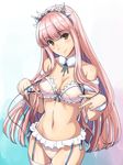  bad_id bad_twitter_id bangs bare_shoulders blue_bow blunt_bangs blush bow bow_bra bra breasts brown_eyes choker cleavage closed_mouth collarbone eyebrows eyebrows_visible_through_hair fate/grand_order fate_(series) garter_straps hair_ornament head_tilt lace lace-trimmed_panties lace_bra lingerie long_hair looking_at_viewer medb_(fate)_(all) medb_(fate/grand_order) medium_breasts navel panties pink_bra pink_hair pink_legwear pink_panties ribbon_choker shimo_(s_kaminaka) sidelocks smile solo underwear undressing wrist_cuffs 