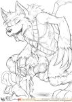  2019 abdominal_bulge animal_genitalia animal_penis anthro anthro_on_anthro balls bat_wings big_dom_small_sub buwaro_elexion canid canine canine_penis claws deep_throat demon duo eyes_closed fellatio helmeet_el_gato hi_res horn inflation iratu_elexion knot larger_male looking_pleasured male male/male mammal membranous_wings monochrome oral pendant penetration penis ridiculous_fit sex size_difference sketch slightly_damned smaller_male teeth tongue tongue_out webcomic wings 
