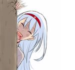  anger_vein blood crack crushing highres jealous kantai_collection kotori_(b-i-r-d) peeking_out shoukaku_(kantai_collection) solo spitting spitting_blood 