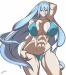  bikini blue_hair breasts fire_emblem_if huge_breasts muscle yellow_eyes zetarok 