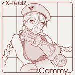  cammy_white monochrome solo street_fighter x-teal2 