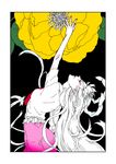  animal_ears bending bending_backward bunny_ears closed_eyes flower long_hair mago_(gengennikoniko) necktie outstretched_hand pink_skirt pose reisen_udongein_inaba rose short_sleeves skirt solo spot_color touhou very_long_hair yellow_flower yellow_rose 