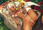  bar_censor blonde_hair blonde_pubic_hair breasts censored character_request dark_skin dragon_quest dragon_quest_x drill_hair kaede_(sayappa) long_hair medium_breasts mosaic_censoring nipples one_eye_closed penis pubic_hair purple_eyes sex solo_focus spread_legs twin_drills vaginal 