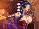  arm_grab ass bare_shoulders bent_over black_wings blue_hair blunt_bangs breasts buttjob censored cleavage clothed_female_nude_male dead_or_alive dead_or_alive_5 elbow_gloves eyeshadow feathered_wings gangbang hair_ornament hair_stick hairpin hands_on_hips highres huge_breasts leotard lipstick long_hair looking_at_another makeup mole mole_under_mouth mosaic_censoring multiple_boys nyotengu open_mouth penis pink_eyes raburebo raised_eyebrows rape restrained skin_tight solo_focus sweat thong_leotard tokin_hat wings 