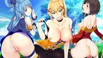  aqua_(konosuba) censored darkness_(konosuba) hewsack kono_subarashii_sekai_ni_shukufuku_wo! megumin penis sex uncensored 