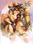  80s appleseed bodysuit fingerless_gloves gloves highres hitomi_(appleseed) impossible_bodysuit impossible_clothes intron_depot looking_at_viewer mecha oldschool shirou_masamune short_hair toned 