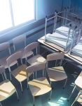  108 chair classroom day desk indoors no_humans original school school_chair school_desk tile_floor tiles window 