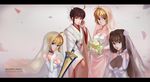  fate/stay_night fate_(series) saber senna_(artist) tagme_(character) tohsaka_rin wedding_attire 