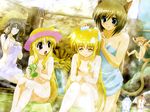  alicia_testarossa blush fate fate_testarossa highres long_hair mahou_shoujo_lyrical_nanoha_strikers naked nude short_hair wallpaper 