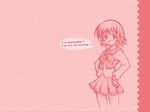  artist_request english monochrome pink school_uniform short_hair solo to_heart_2 tonami_yuma wallpaper 