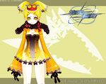  blonde_hair ernula flower see-through senkou_no_ronde short_hair smile sogabe_shuuji solo takayama_mizuki twintails wallpaper yellow_eyes 