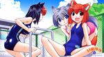  animal_ears bikini doggirl elga inumimi luna rino school_swimsuit swimsuit wet 