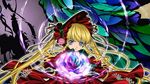  artist_request blonde_hair blue_eyes dress expressionless floating_hair flower frilled_hat frills grey_ribbon hat hat_ribbon long_hair long_sleeves magic parted_lips pink_flower pink_rose red_dress ribbon rose rozen_maiden shinku solo twintails upper_body very_long_hair wallpaper 