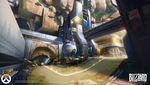  absurdres company_name dated english highres no_humans official_art outdoors overwatch peter_lee scenery science_fiction watchpoint:_gibraltar_(overwatch) watermark 
