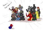  6+boys ant-man avengers baby bird black_panther_(marvel) black_widow cape captain_america captain_america_civil_war clint_barton english food hawkeye_(marvel) helmet highres ice_cream iron_man james_buchanan_barnes kusamochi_(aug_kusamochi) marvel multiple_boys multiple_girls natasha_romanoff pacifier rattle sam_wilson scarlet_witch spider-man steve_rogers stuffed_animal stuffed_toy superhero teddy_bear tony_stark vision_(marvel) war_machine winter_soldier 