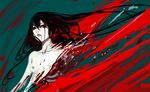  black_hair blood blood_from_mouth bloody_tears breasts collarbone frown guro long_hair nipples original red_eyes rui_li small_breasts solo upper_body white_skin 