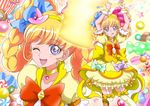  ;d ;q asahina_mirai blonde_hair bow braid brooch candy candy_hair_ornament choker cure_miracle dual_persona food food_themed_hair_ornament frills hair_ornament hairband hammer hanzou hat jewelry looking_at_viewer magical_girl mahou_girls_precure! mini_hat mini_witch_hat multiple_girls one_eye_closed open_mouth orange_bow pink_hat precure puffy_sleeves purple_eyes red_bow short_hair skirt smile star thigh_strap thighhighs tongue tongue_out topaz_style witch_hat wrist_cuffs yellow_bow yellow_legwear yellow_skirt 