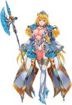  aqua_eyes armor ass_visible_through_thighs bangs bikini_armor blonde_hair blue_nails breastplate breasts cameltoe center_opening cinderella cinderella_(queen's_blade_grimoire) cleavage crossed_legs detached_collar faulds flipped_hair frills full_body grin groin halberd high_heels highleg highres holding holding_weapon large_breasts long_hair looking_at_viewer nail_polish official_art open_hand pauldrons polearm queen's_blade queen's_blade_grimoire saburou_(hgmg) see-through shoes showgirl_skirt skirt smile solo standing stiletto_heels thigh_gap thighhighs tiara transparent_background very_long_hair watson_cross weapon white_legwear wide_sleeves 