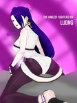 commentary_request earrings eyeliner highres jewelry lipstick luddy luong makeup mole mole_under_eye the_king_of_fighters the_king_of_fighters_xiv toeless_legwear 