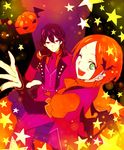  aoi_hinata black_hair ensemble_stars! green_eyes halloween kori_(etinop) multiple_boys orange_hair red_eyes sakuma_rei_(ensemble_stars!) 