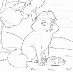  2019 2d_animation animated black_and_white blinking canine cheek_tuft cloud detailed_background disney feral feralized field food fox gideon_grey grass hill looking_at_viewer male mammal monochrome nude outside pie signature sitting solo tggeko tree tuft zootopia 