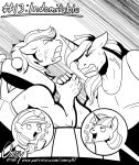  2018 applejack_(mlp) arm_wrestling big_macintosh_(mlp) coin equine female friendship_is_magic horn horse male mammal monochrome my_little_pony omny87 pony shining_armor_(mlp) twilight_sparkle_(mlp) unicorn 