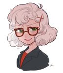  dawn_bellwether disney glasses green_eyes humanization short_hair smile solo white_hair yokotn zootopia 