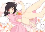  animal_ears black_hair bloomers blush bunny bunny_ears extra_ears floppy_ears inaba_tewi open_mouth red_eyes tamagogayu1998 touhou underwear 