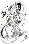  fatal_fury king_of_fighters monochrome oobari_masami shiranui_mai sketch 