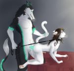  2018 all_fours anal anal_penetration anthro anthro_on_anthro balls bdsm bed bite bite_mark black_fur blood butt cat claws collar cum cum_inside dantae_meoi diesis_schmitt digital_media_(artwork) doggystyle dominant_male domination drooling duo erection feline from_behind_position fur girly greedler green_eyes green_fur green_penis hair hi_res humanoid_penis interspecies leash male male/male male_penetrated male_penetrating mammal multicolored_fur muscular muscular_male nude on_bed open_mouth pain penetration penis saliva sergal sex simple_background smile submissive submissive_male tail_grab teeth tongue tongue_out white_belly white_fur 
