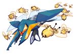  black_eyes bug circins claws commentary creature creatures_(company) cutiefly english_commentary flying game_freak gen_7_pokemon insect nintendo no_humans pokemon pokemon_(creature) transparent_background vikavolt wings 