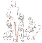  2girls age_difference aogami brother_and_sister flat_chest from_behind hypnosis milf mind_control monochrome mother_and_son multiple_boys multiple_girls 