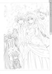  armor dress megane monochrome sketch tagme tail to_love_ru to_love_ru_darkness wedding_dress 